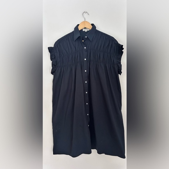 Molly Bracken Smock Dress cotton navy blue Lili Sidonio Collection medium - Picture 7 of 12